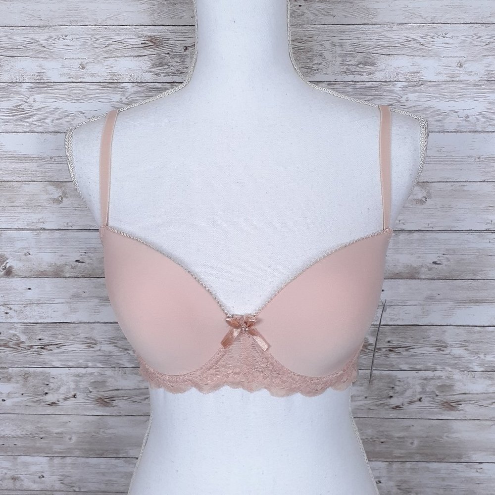 Rampage Padded Underwire Bra 34B Beige 193A - Picture 1 of 4